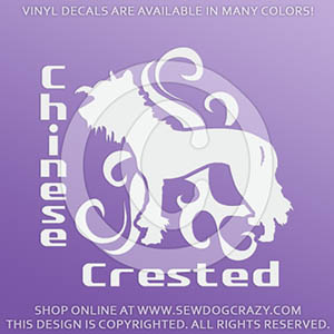 Hairless Chinese Crested Decals