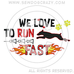 Embroidered Run Fast Rat Terrier Gifts
