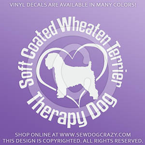 Wheaten Terrier Therapy Dog Car Decals
