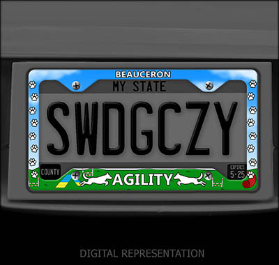 Beauceron Agility License Plate Frame