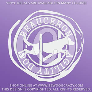 Vinyl Beauceron Agility Stickers