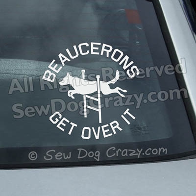 Beauceron Agility Car Window Stickers