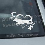 Love Beauceron Dog Sports Decals