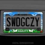 Agility Bichon License Plate Frame