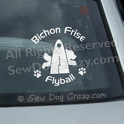 Flyball Bichon Frise Stickers