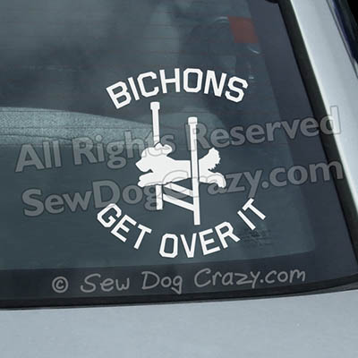 Bichon Agility Window Stickers