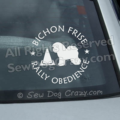 Bichon RallyO Car Window Stickers