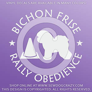 Bichon Frise Rally Obedience Decals