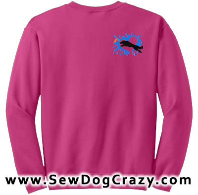 Dock Diving Border Collie Embroidered Shirt