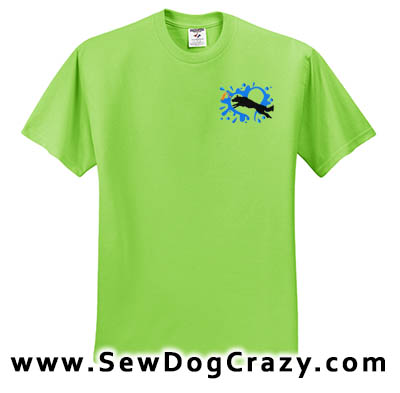 Dock Diving Border Collie Embroidered Shirt