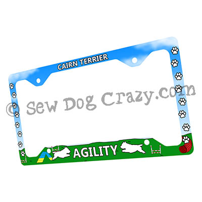 Agility Cairn Terrier License Plate Frame