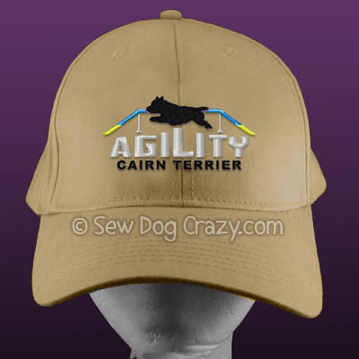 Embroidered Cairn Terrier Agility Hat