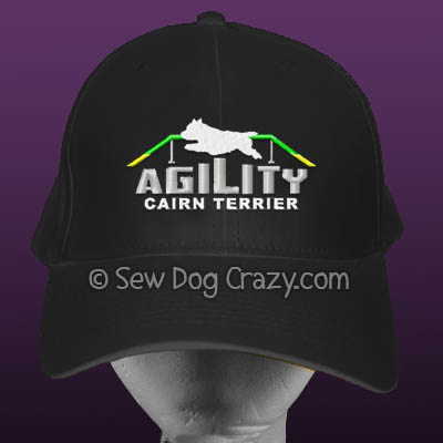 Embroidered Cairn Terrier Agility Hat