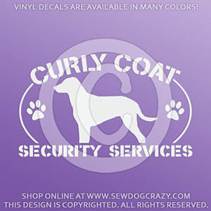 Curly Coated Retriever Security Decals