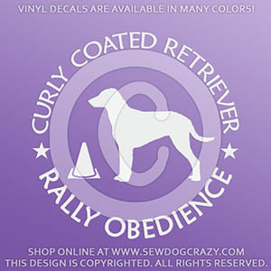 Curly Coated Retriever Rally Obedience Decals