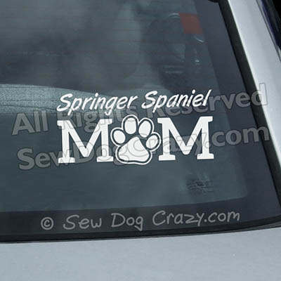 Springer Spaniel Mom Window Stickers