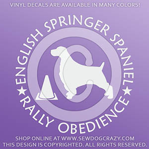 Springer Spaniel Rally Obedience Car Decals
