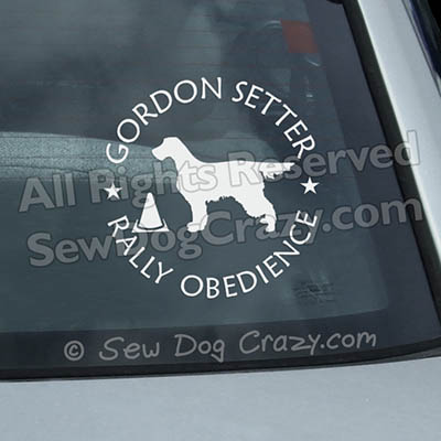 Gordon Setter RallyO Window Stickers