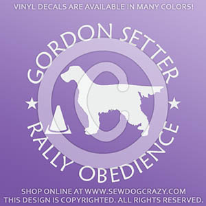 Gordon Setter Rally Obedience Car Decals