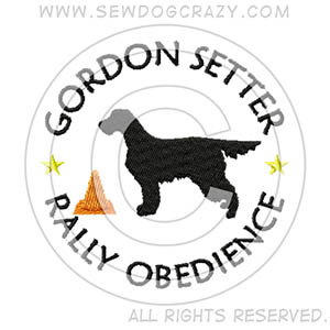 Embroidered Gordon Setter RallyO Shirts