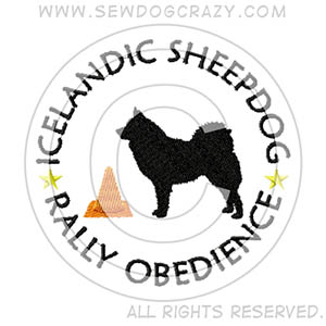 Embroidered Icelandic Sheepdog Rally Obedience Shirts