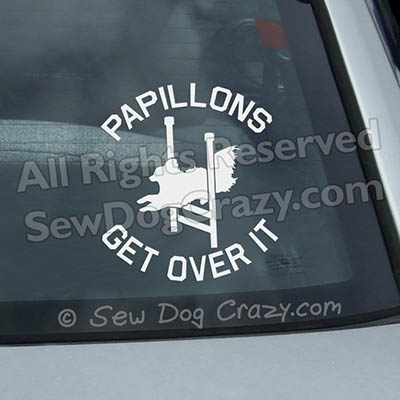 Agility Papillon Car Window Sticker