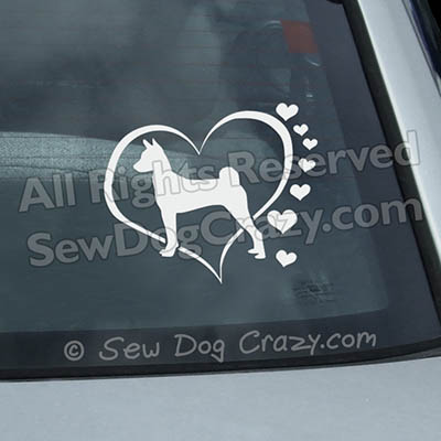 Love Basenjis Car Window Sticker