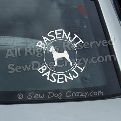 Basenji Car Window Stickers