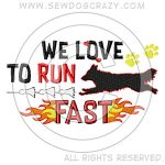 Embroidered Belgian Sheepdog Fast Cat Shirts