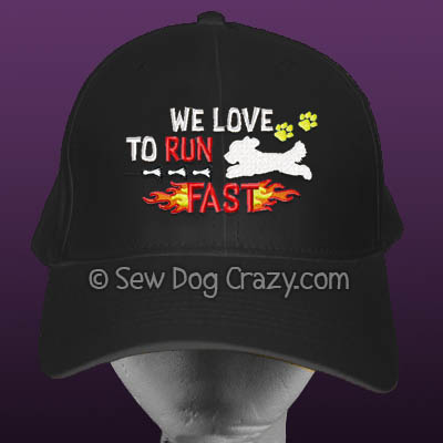 Embroidered Bichon Lure Coursing Hat