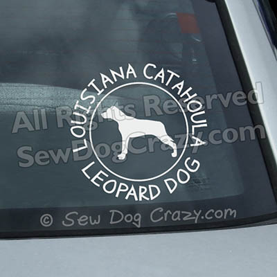 Louisiana Catahoula Leopard Dog Window Stickers