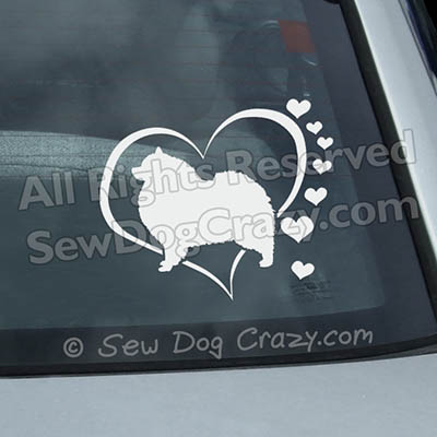 Love Keeshonds Window Stickers