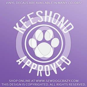 Keeshond Approved Decals