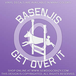 Basenji Agility Vinyl Stickers