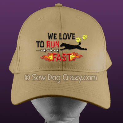 Embroidered Basenji Lure Coursing Hats