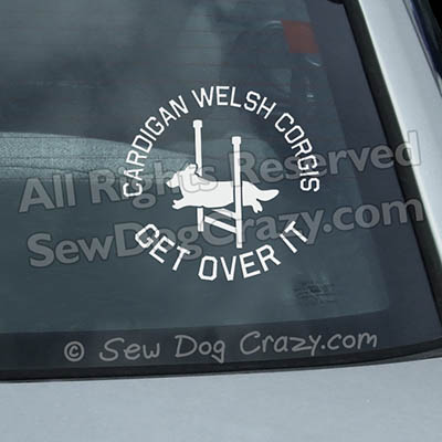 Cardigan Welsh Corgi Agility Car Window Stickers