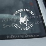 Pomeranian Agility Car Window Stickers