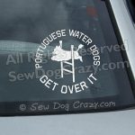 Portuguese Water Dog Agility Car Window Stickers