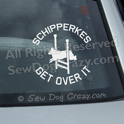 Schipperke Agility Car Window Stickers