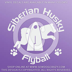 Siberian Husky Flyball Stickers